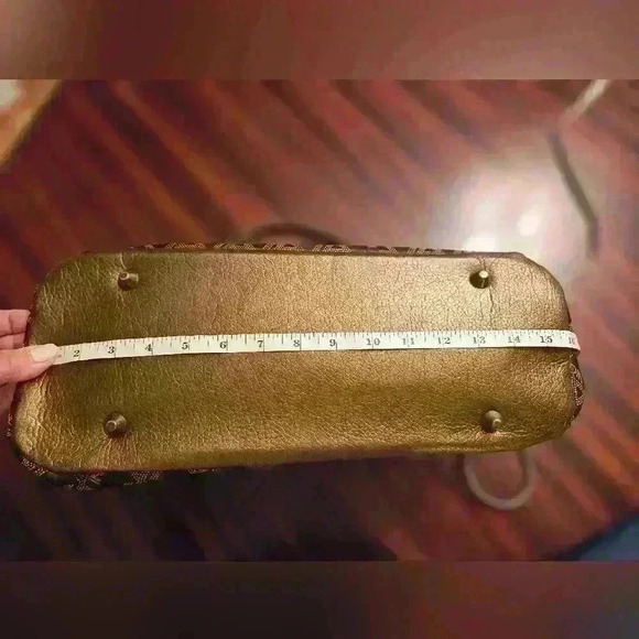 Adrienne Vittadini Large Laptop Travel Tote Fabric with Leather Trim EUC - Picture 12 of 16